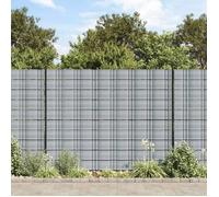 vidaXL Brises-vues de jardin 10 pcs gris 252,5x19 cm PVC, écran de jardin, écran de balcon, écran d'intimité de clôture 4005546