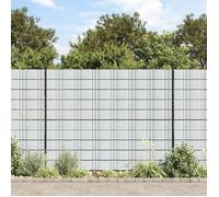 vidaXL Brises-vues de jardin 10 pcs gris clair 252,5x19 cm PVC, écran de jardin, écran de balcon, écran d'intimité 4005544