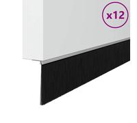 Vidaxl Brosses De Porte Adhésives 12 Pcs Argent 100 Cm