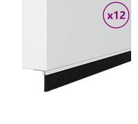 vidaXL Brosses de porte adhésives 12 pcs Blanc 100 cm