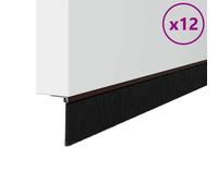 vidaXL Brosses de porte adhésives 12 pcs Marron 100 cm