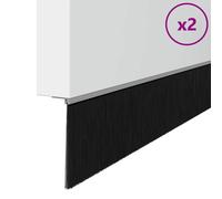 Vidaxl Brosses De Porte Adhésives 2 Pcs Argent 100 Cm