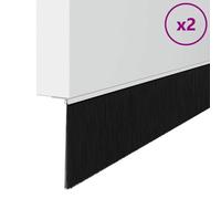 vidaXL Brosses de porte adhésives 2 pcs Blanc 100 cm