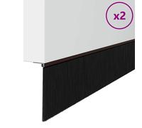 Vidaxl Brosses De Porte Adhésives 2 Pcs Marron 100 Cm