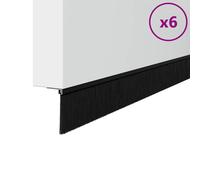 Vidaxl Brosses De Porte Adhésives 6 Pcs Noir 100 Cm