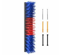 vidaXL Brosses pour Le bétail Rouge et Bleu 50 x 10 x 6.5 cm, Outils de toilettage pour Animaux, Brosse Murale pour bovins, Accessoires durables, équipements de Soin pour Le bétail