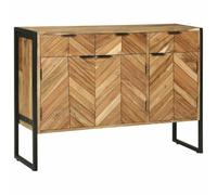 vidaXL Buffet 100 x 30 x 75 cm Bois d'acacia Massif, Meuble de Rangement, Buffet rectangulaire, Acacia Industriel, Pratique pour la Maison, Design Moderne