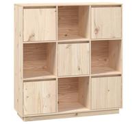Vidaxl Buffet 110,5x35x117 Cm Bois De Pin Massif Multicolore