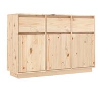 Vidaxl Buffet 110x34x75 Cm Bois Massif De Pin Marron