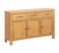 vidaXL Buffet 112 x 33,5 x 70 cm Bois de chêne massif
