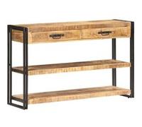 vidaXL Buffet 120x30x75 cm Bois de manguier massif brut Brun G