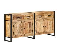 vidaXL Buffet Meuble de Rangement Armoire de Rangement avec 4 Tiroirs et 2 Compartiments Maison Intérieur 172x35x80 cm Bois de Manguier Massif