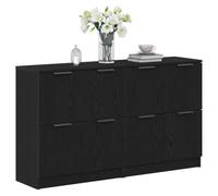 vidaXL Buffet 2 pcs Chêne noir 60 x 30 x 70 cm Bois d'ingénierie, Salle à manger, Rectangulaire, Buffet moderne 3333073