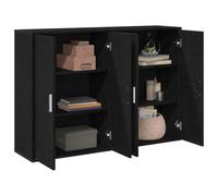 vidaXL Buffet 2 pcs Chêne Noir 60 x 31 x 84 cm Bois d'ingénierie, Salle à Manger, Buffet Moderne, Meuble de Rangement rectangulaire, mobilier Durable, Organisateur Minimaliste