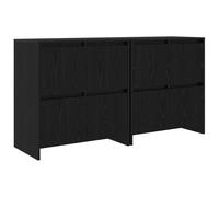 Vidaxl Buffet 2 Pcs Chêne Noir 70 X 41 X 75 Cm Bois D'ingénierie