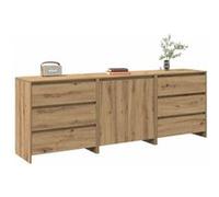 vidaXL Buffet 3 pcs chêne artisanal bois d'ingénierie 3329180