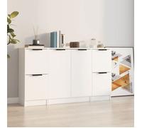 vidaXL Buffet 3 pcs, Meubles de Rangement avec Porte, Armoires de Rangement, Buffets de Salon Salle de Séjour, Moderne, 3115844