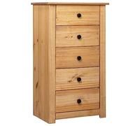 vidaXL Commode en pin 5 tiroirs pour salon/chambre 46x40x89 cm