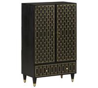 Vidaxl Buffet 60x33x100 Cm Bois De Manguier Massif Marron