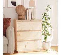 vidaXL Buffet 60x34x75 cm Bois massif de pin813360 Brun G
