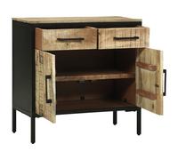 vidaXL Buffet 70x35x70 cm Bois Brut Solide Mangue