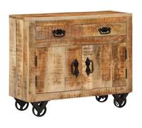 vidaXL Buffet 80 x 30 x 65 cm bois de manguier brut massif marron