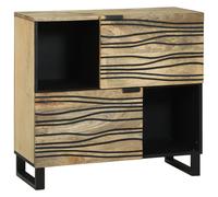 Vidaxl Buffet 80x33.5x75 Cm En Bois Massif De Mangue