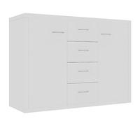 vidaXL Buffet, Meuble de Rangement avec Tiroir, Armoire de Rangement, Organisateur Salon Salle de Séjour Intérieur, Blanc Bois d’Ingénierie