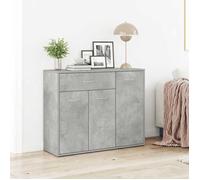 vidaXL Buffet 88x30x70 cm, Bois reconstitué, Gris Béton, 1 tiroir & 3 portes, Organisateur buffet, Étagère, Rangement 800679
