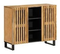 vidaXL Buffet 90x34x75 cm bois de manguier massif brut, meuble de rangement, meuble de rangement de cuisine, placard, meuble 377574