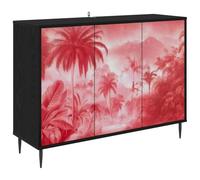 vidaXL Buffet Aachen Chêne Noir 102 x 33 x 76 cm Bois d'ingénierie, Meuble de Rangement pour Salon, Buffet rectangulaire, mobilier Moderne, Solution spacieuse pour la Maison