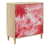 vidaXL Buffet Aachen Sonoma 69 x 33 x 75 cm Bois d'ingénierie, Buffet rectangulaire Moderne, Grand Espace de Rangement pour Salon et Salle à Manger, Meuble Tendance pour la Maison