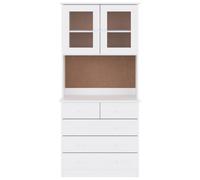 vidaXL Buffet ALTA blanc 77x35x165 cm bois massif de pin 3187780 Blanc G