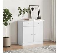 Vidaxl Buffet Alta Blanc 77x35x73 Cm Bois Massif De Pin Blanc