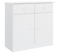 Vidaxl Buffet Alta Blanc 77x35x73 Cm Bois Massif De Pin Blanc