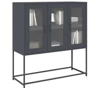 Buffet anthracite 100,5x39x107 cm acier laminé à froid