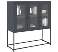 vidaXL Buffet 853406 anthracite 100,5 x 39 x 107 cm acier laminé à froid