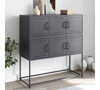 Vidaxl Buffet Anthracite 100,5x39x107 Cm Acier Multicolore