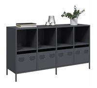 vidaXL Buffet anthracite 135x39x73,5 cm en acier laminé à froid