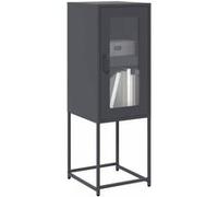 Buffet anthracite 36x39x107 cm acier laminé à froid meuble de rangement vidaXL