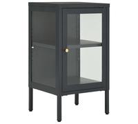 Vidaxl Buffet Anthracite 38x35x70 Cm Acier Et Verre Multicolore