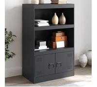 vidaXL Buffet 841669 - acier anthracite 67x39x107 cm - Gris G