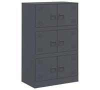 vidaXL Buffet Anthracite 67x39x107 cm Acier, Armoire, Armoire latérale, Armoire de Rangement, armoires, Placard, Buffet Haut, Organisateur de Maison