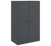 vidaXL Buffet Anthracite 67x39x107 cm Acier, Armoire, Armoire latérale, Armoire de Rangement, armoires, Placard, Buffet Haut, Organisateur de Maison