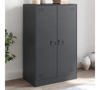 vidaXL Buffet Anthracite 67x39x107 cm Acier, Armoire, Armoire latérale, Armoire de Rangement, armoires, Placard, Buffet Haut, Organisateur de Maison