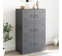 Vidaxl Buffet Anthracite 67x39x107 Cm Acier Gris