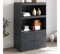 Vidaxl Buffet Anthracite 67x39x107 Cm Acier Gris