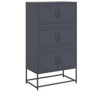 vidaXL Buffet haut Anthracite 68,5×38,5×123,5 cm Acier