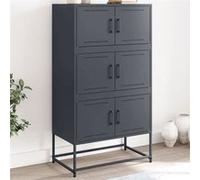 vidaXL Buffet haut Anthracite 68,5×38,5×123,5 cm Acier