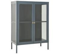 vidaXL Buffet Anthracite 75x35x105 cm Acier et Verre